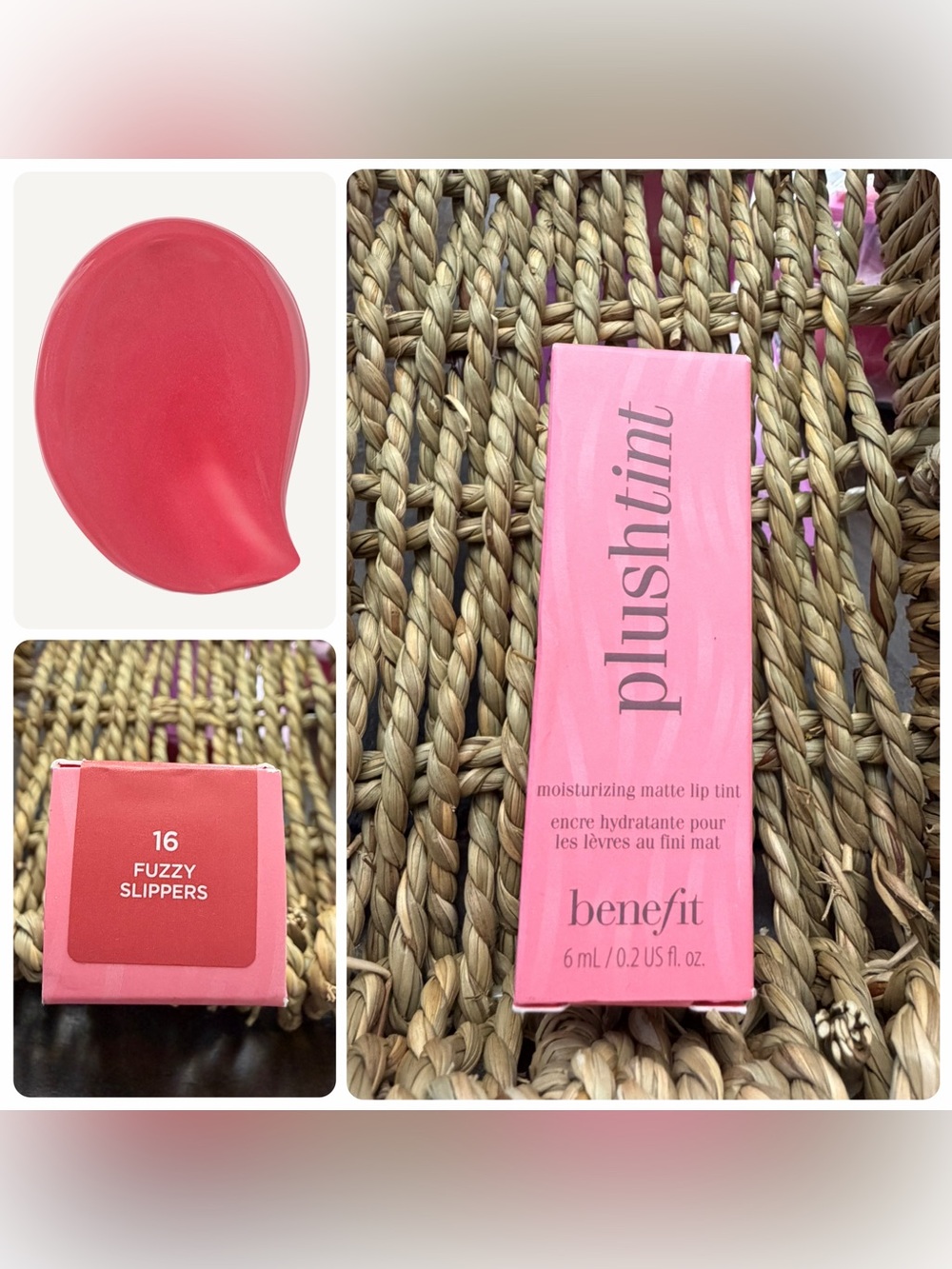 Benefit Splashtint Lip Tint 16 Fuzzy Slippers 6mL Full Size NIB